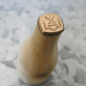 Wax Seal Stamp Either Peace Or War Latin Motto Remake of Antique 19th Century Wax Seal Crest