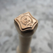 Load image into Gallery viewer, 2 Wax Seal Stamps - Replicas of Antique 19th Century Seals Heart Padlock and Pansy
