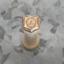 Load image into Gallery viewer, 2 Wax Seal Stamps - Replicas of Antique 19th Century Seals Heart Padlock and Pansy
