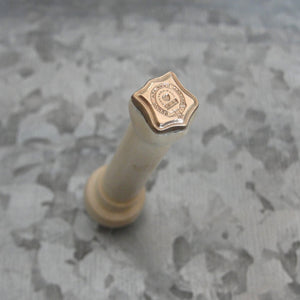 2 Wax Seal Stamps - Replicas of Antique 19th Century Seals Heart Padlock and Pansy