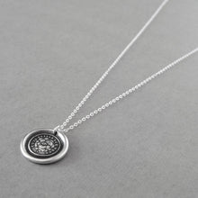 Load image into Gallery viewer, Wax Seal Necklace It Watches Over You - All-seeing Eye Of Providence Antique Silver Wax Seal Jewelry
