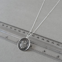 Load image into Gallery viewer, Love Hope Faith - Wax Seal Necklace christian anchor sacred heart chalice - shield wax seal charm jewelry - RQP Studio

