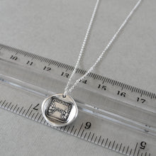 Load image into Gallery viewer, Far Apart Close At Heart - Silver Wax Seal Necklace Love Knot Across The Miles
