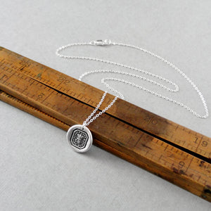 Friendship Love Truth - Wax Seal Necklace With Crown And Rose - Antique Wax Seal Jewelry