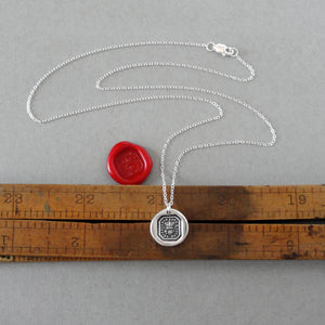 Friendship Love Truth - Wax Seal Necklace With Crown And Rose - Antique Wax Seal Jewelry