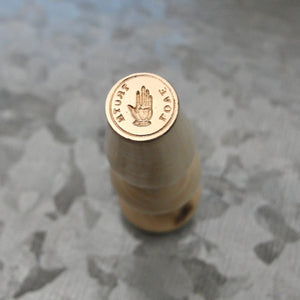 Love Truth Wax Seal Stamp With Heart In Hand - Replica of Antique 19th Century Motto Seal