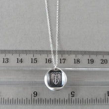 Load image into Gallery viewer, Hope Sustains Me - Anchor Wax Seal Necklace - Antique Silver Wax Seal Jewelry - RQP Studio
