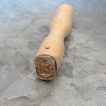 Load image into Gallery viewer, Star and Cross Wax Seal Stamp - Remake of Antique 19th Century Latin Motto Wax Seal Crest
