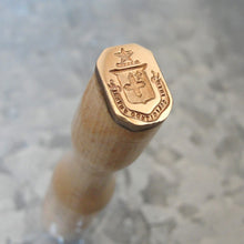 Load image into Gallery viewer, Star and Cross Wax Seal Stamp - Remake of Antique 19th Century Latin Motto Wax Seal Crest
