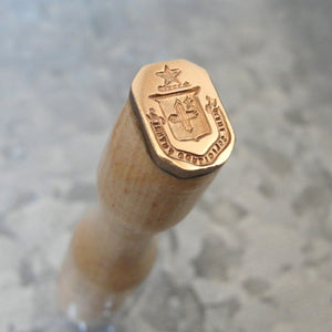 Star and Cross Wax Seal Stamp - Remake of Antique 19th Century Latin Motto Wax Seal Crest
