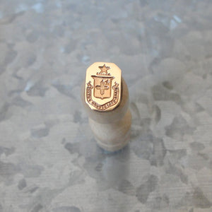 Star and Cross Wax Seal Stamp - Remake of Antique 19th Century Latin Motto Wax Seal Crest