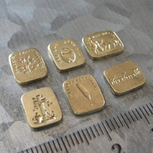 Load image into Gallery viewer, Antique Wax Seal Stamps - 6 Double-sided Discs From French Multi Seal
