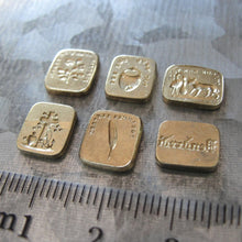 Load image into Gallery viewer, Antique Wax Seal Stamps - 6 Double-sided Discs From French Multi Seal
