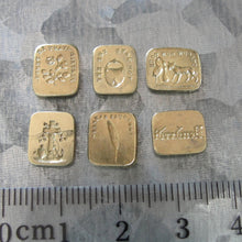 Load image into Gallery viewer, Antique Wax Seal Stamps - 6 Double-sided Discs From French Multi Seal

