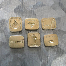 Load image into Gallery viewer, Antique Wax Seal Stamps - 6 Double-sided Discs From French Multi Seal
