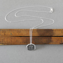 Load image into Gallery viewer, Mount Up - Protection Wings Silver Wax Seal Necklace - RQP Studio
