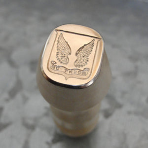 Wings Wax Seal Stamp - Remake of Antique 19th Century Motto Wax Seal Mount Up
