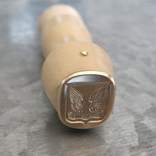 Load image into Gallery viewer, Wings Wax Seal Stamp - Remake of Antique 19th Century Motto Wax Seal Mount Up
