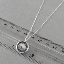 Load image into Gallery viewer, Do Not Leave Me - Silver Wax Seal Necklace Guided By North Star - Forsake Me Not - RQP Studio
