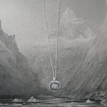 Load image into Gallery viewer, Wax Seal Necklace Heart - One Is Enough For Me - antique wax seal charm jewelry French Love Motto - RQP Studio
