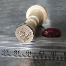 Load image into Gallery viewer, Pansy #2 Wax Seal Stamp - Remake of Antique 19th Century Wax Seal French Motto

