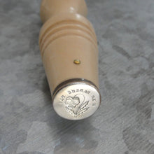 Load image into Gallery viewer, 2 Wax Seal Stamps - Replicas of Antique 19th Century Seals Heart Padlock and Pansy
