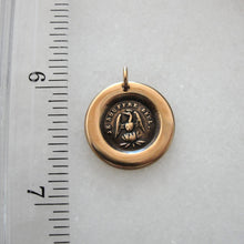 Load image into Gallery viewer, Phoenix Wax Seal Charm - Rise Again - antique wax seal jewelry pendant French motto I Suffer Alone
