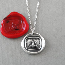 Load image into Gallery viewer, Phoenix Wax Seal Necklace In Silver - Step To A New Life - Phoenix Rising From Ashes
