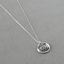 Load image into Gallery viewer, Phoenix Wax Seal Necklace In Silver - Step To A New Life - Phoenix Rising From Ashes
