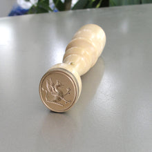 Load image into Gallery viewer, Griffin Wax Seal Stamp - Remake of Antique 19th Century Latin Motto Wax Seal Rampant Gryphon
