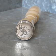 Load image into Gallery viewer, Griffin Wax Seal Stamp - Remake of Antique 19th Century Latin Motto Wax Seal Rampant Gryphon
