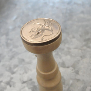 Griffin Wax Seal Stamp - Remake of Antique 19th Century Latin Motto Wax Seal Rampant Gryphon