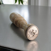 Load image into Gallery viewer, Griffin Wax Seal Stamp - Remake of Antique 19th Century Latin Motto Wax Seal Rampant Gryphon
