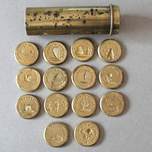 Load image into Gallery viewer, Very Rare Antique French Multi Wax Seal Set 14 double sided seals by Brasseux Paris
