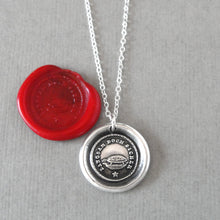 Load image into Gallery viewer, Wax Seal Necklace Slow But Sure antique Tortoise jewelry Turtle charm Endurance Determination - RQP Studio
