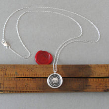 Load image into Gallery viewer, Wax Seal Necklace Slow But Sure antique Tortoise jewelry Turtle charm Endurance Determination - RQP Studio
