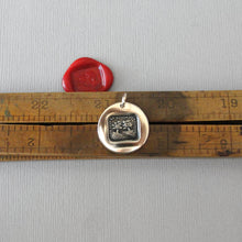 Load image into Gallery viewer, Wax Seal Charm Trees Distant Love Motto - antique wax seal jewelry pendant motto Vain Destiny Separates Us - RQP Studio
