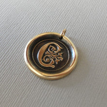 Load image into Gallery viewer, Wax Seal Charm Initial C - wax seal jewelry pendant alphabet charms Letter C
