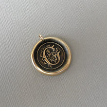 Load image into Gallery viewer, Wax Seal Charm Initial G - wax seal jewelry pendant alphabet charms Letter G
