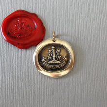 Load image into Gallery viewer, Love You With All My Heart - Wax Seal Pendant Eternal Flames of Fire Bronze Jewelry
