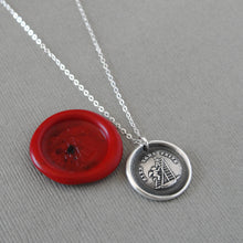 Load image into Gallery viewer, Nothing Without Effort - Wax Seal Necklace In Silver With Cupid - Antique Wax Seal Jewelry
