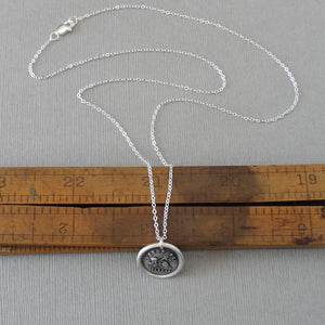 Lamb of God Wax Seal Necklace In Silver - Agnus Dei Jewelry