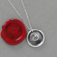 Load image into Gallery viewer, All Seeing Eye Wax Seal Necklace In Silver - It Watches Over You

