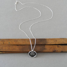 Load image into Gallery viewer, All Seeing Eye Wax Seal Necklace In Silver - It Watches Over You
