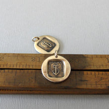 Load image into Gallery viewer, Anchor Wax Seal Pendant - Hope Sustains Me Antique Bronze Wax Seal Jewelry
