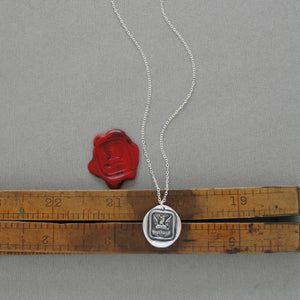Believe In Yourself - Wax Seal Necklace Motivational Antique Silver Jewelry