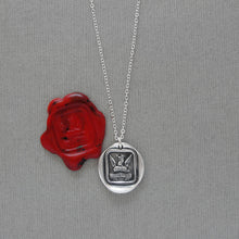 Load image into Gallery viewer, Believe In Yourself - Wax Seal Necklace Motivational Antique Silver Jewelry
