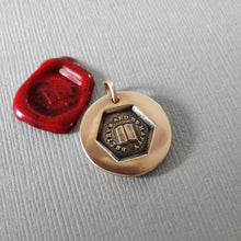 Load image into Gallery viewer, Believe And Be Happy Wax Seal Charm - Antique Wax Seal Jewelry Pendant Inspirational Have Faith Open Book
