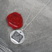 Load image into Gallery viewer, Better Bend Than Break - Silver Wax Seal Necklace Aesop fable Oak and Reed
