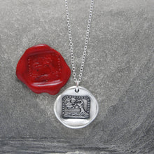 Load image into Gallery viewer, Better Bend Than Break - Silver Wax Seal Necklace Aesop fable Oak and Reed
